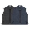 Ropa para Hombre North Boundary Marca Americana de Moda Otoño 2025 Nuevo Chaleco de Mezclilla Retro Chaqueta sin Mangas de Ropa de Trabajo Estampada para Hombre