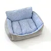 Cama para mascotas al por mayor transfronteriza, adecuada para todas las estaciones, sofá cama Bichón, cama para gatos y perros pequeños, tapete cálido de invierno para gatos, cama cálida para perros