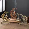 Incensário Antigo Longteng Sihai Incensário Suspenso Boshan Pingente Estilo Chinês Ornamentos para Casa e Escritório Incensário de Aromaterapia Incensário de Mesa