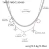 Colar Clavícula Empilhado Flor Oca Camada Dupla Roda Gigante Feminino Estilo Europeu e Americano Moda Conjunto de Joias de Luxo Leve