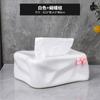 Caja de pañuelos de cerámica ins para sala de estar, baño de estilo crema avanzado, estilo lujoso y de alta calidad, decoración sin perforaciones estilo glaciar.