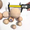 Bola de madeira maciça bola feita à mão acessórios DIY cor de madeira bola de madeira bola grande bola pintada contas redondas