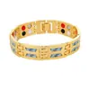 Pulsera Magnética de Doble Fila de Nuevo Estilo Transfronteriza Moda Europea y Americana para Hombre Pulsera con Pegatina de Fibra de Carbono Joyería al por Mayor