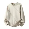 Sudadera de Diseñador para Hombre Talla Grande Cuello Redondo, Moda Trendy de Otoño e Invierno Nueva, Camiseta Base Holgada Versátil para Hombre