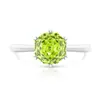 Anillo Clásico de Seis Garras Corte Rosa de Piedra Preciosa de Color Más Vendido en Transmisión en Vivo, Diamante de Alto Carbono Súper Brillante, Chapado en Oro Real, Anillo de Moda Versátil