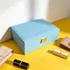 Caja de Joyería para el Hogar Más Vendida con Cerradura en América del Norte, Regalo para Niñas, Caja de Almacenamiento para Pulseras, Exquisita Caja de Joyería de Doble Capa para Anillos y Pendientes