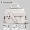 Bolsa Impermeável de Couro PU para Computador de 16 polegadas com Design de Pelúcia de Alta Qualidade à Prova de Choque para Negócios e Deslocamento, Bolsa para Laptop de Grande Capacidade