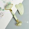 Recipiente de beleza de jade, rolo de jade de duas cabeças, conjunto completo de roda de massagem facial Xiuyu, recipiente de beleza facial, atacado de jade de comércio exterior