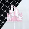Decoración de Pastel Feliz Cumpleaños para Niños Enchufe Estilo Celebridad de Internet Castillo Molino de Viento Globo Año del Bebé Adornos para Hornear Bandera