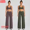 Conjunto de Roupas de Yoga Transfronteiriço para Mulheres, Conjunto de Top de Yoga Esportivo Fitness em Forma de U e Regata Casual Bonita para Corrida com Decote em V Profundo