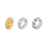 Anel de dedo inteiro em prata S925 cravejado com diamantes, flor de fio torcido, anel de corrida, acessórios de joias artesanais DIY, acessórios versáteis de moda de luxo leve