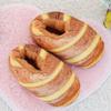 Pantuflas de Pan de Dibujos Animados Divertidas Tostadas Paquete Raíz Perezoso Hogar Damas Algodón Pantuflas Pareja Zapatos de Luna Zapatos de Hamburguesa