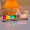 Adorno de Escritorio de Bola de Cristal Luminosa de Cristal Agrietado de Hielo Colorido Luz Nocturna Estrellada Bola de Cristal Luz de Ambiente Regalo de Cumpleaños