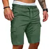 Novo Estilo de Verão Moda Casual Masculina Calça Esportiva Elástica com Cordão Calça Masculina de Cinco Pontos 1