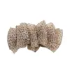 Pinza de plátano vertical con estampado de leopardo y gasa de burbujas estilo coreano, pinza suave antideslizante para coleta, accesorio elegante y femenino para el trabajo