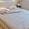 Estilo Nuevo de Primavera y Verano Colcha de Algodón Tejido de Verano, Colcha de Verano Refrigerante para Niños, Colcha Fina de Aire Acondicionado para Siesta en Guardería, Lavable a Máquina Individual/Doble