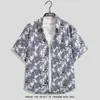 Verão Novo Estilo Festival Songkran Xishuangbanna Roupa Praia Tailandesa Camisa Floral Masculina Estilo Hong Kong Ins Top de Férias