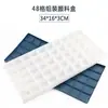 Caja de pintura con tapa blanda de goma 12 24 36 caja de paleta con tapa blanda compartimentos múltiples portátil anti-desbordamiento suministros de paleta
