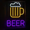 Decoración de pared de neón de Amazon BAR bar tarro de cerveza restaurante Letrero LED cartelera tablero de luz luminosa