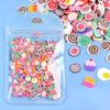 Fatias de Argila Macia de Frutas Melancia Morango Limão Fatias de Argila Macia Acessórios para Nail Art Joias de Frutas Cola Enchimento para Slime