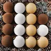 6cm 15 Piezas Bolas de Navidad Afelpadas Transfronterizas Decoraciones de Bolas para Árbol de Navidad Afelpadas Adornos de Plástico para Colgar en Navidad