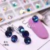 K9 Nuevos Pedrería de Uñas Redondas de 6 mm con Base Puntiaguda de Gama Alta, Pedrería Tridimensional Super Brillante para Decoración de Uñas de Vidrio DIY