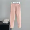 Calça Térmica Antibacteriana 7A para Meninas Cintura Alta Essencial para Uniforme Escolar Infantil Calça de Algodão Leggings de Lã de Seda Calça de Outono Calça de Camada Base