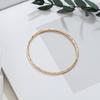 Pulsera de Anillo Sencillo Plateada para Mujer, No se Desvanece, Pulsera Fina de Imitación Oro, Pulsera de Anillo Cerrado, Gipsófila Brillante Oro Rosa