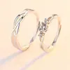 Anillo de Pareja Entrelazado de Amor Anillo de Musgo Retorcido para Hombre y Mujer Anillo Abierto de Moda Simple Regalo del Día de San Valentín