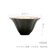 Taza de Té de Cerámica Gruesa Estilo Japonés Dinastías Tang y Song con Borde Floral, Juego de Té Kung Fu, Taza de Té de Arcilla Estilo Antiguo Cerámica Taza de Té Doméstica, Taza Individual con Borde Floral, Taza Pequeña