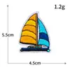 Serie de Barcos de Vela Bordado por Computadora Pegatinas de Tela Bordadas Comercio Exterior Transfronterizo Ropa Pegatinas Decorativas Parche para Agujeros DIY