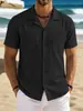 2026 Nueva Transfronteriza Amazon Wish Ebay Nueva Camisa Casual Holgada de Manga Larga de Algodón y Lino para Hombre Retro