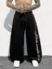 Pantalones casuales nuevos de estilo americano con estampado de letras y estrellas, pantalones vintage de pierna recta, pantalones anchos holgados adelgazantes, estilo japonés de Instagram