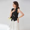 Liquidación Primavera Nuevo Estilo Vintage Chaleco Corto Ceñidor de Cintura Blazer para Mujer 11023
