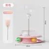 Nuevo Juguete Dispensador de Comida para Gatos Giratorio Bola Divertida para Gatos Palo para Gatos con Pluma Intercambiable Artefacto para Autoestimulación y Alivio del Aburrimiento Juguete para Gatos