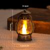 Lámpara de Ambiente Mini Creativa para Niños Lámpara Electrónica de Vela Retro Navideña Candelabro Decorativo de Escritorio Lámpara de Aceite Pequeña