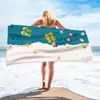 Toalla de playa de terciopelo de un solo lado europea y americana de Amazon toalla de baño de playa de microfibra con impresión transfronteriza toalla de baño para adultos toalla de playa
