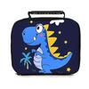 Lonchera Tipo Bandolera de Dinosaurio para Estudiantes de Primaria y Secundaria, Niños, Trabajadores de Oficina, Dibujo Animado con Bolsa para Arroz, Fiambrera para Picnic, Impresión DIY