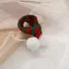 Boneca de pelúcia cachecol pequeno chapéu de lã de Natal chapéu de tricô com amor cachecol aquecedor de pescoço crochê à mão diy acessórios de clipe outono e inverno atacado