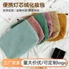 Bolsa de Higiene Pessoal Feminina de Veludo Grande Capacidade Estilo Coreano com Pincel para Água e Loção Portátil Bolsa de Maquiagem Bolsa de Armazenamento Cosméticos