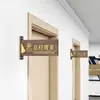 Placa de Puerta de Oficina de Madera Maciza Cartel Hecho a Medida Señal Direccional Oficina del Director General Estilo Elegante Veta de Madera Fuente Tridimensional