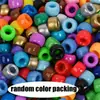 6*9mm Popular Transfronterizo Cuentas Pony Cuentas de Agujero Grande Coloridas Transparentes Esmeriladas Barril Pony Color Cebolla Rosa Plástico DIY Cuentas Coloridas