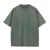 Fonte de injeção direta digital de fábrica uma marca de maré personalizada lavada vintage vintage para mapear a produção de algodão de manga curta T-shirt