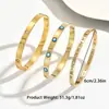 Set de Pulseras de Ojo de Diablo de Circonita Simple, de Moda, Elegante, Moderno y Versátil para Niñas, Pulsera de Acero de Titanio de Alta Gama