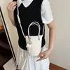 Bolsa Satchel de Nicho Bolsa Saco Mini Feminina 2025 Nova Bolsa de Ombro Moda Feminina Casual Transversal Bolsa para Celular