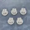 Boneca gato de batata de Guizhou acessórios DIY lembrança coroa de cabelo prateada chapéu étnico Miao chapéu tiara de chifre de vaca borboleta