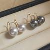 Muchos Zapatos de Tacón Grises con Ganchos para Orejas, Pendientes de Plata de Ley S925, Pendientes con Colgante de Perla Swarovski para Mujer, Lujo Ligero y Sensación de Alta Gama