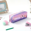 Grupo de Chicas Cazadoras Transfronterizas En Stock Estuche Arcoíris Brillante Estuche Brillante Papelería para Estudiantes Almacenamiento Bolsita para Lápices