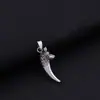 Collar Personalizado de Diente de Lobo para Hombres Europeos y Americanos Accesorios de Moda Diseño de Alta Gama Colgante de Nicho Joyería Hip-Hop Genial y Lujosa