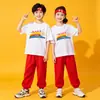 Evento do Dia Nacional para jovens chineses celebração escolar reunião esportiva apresentação de líder de torcida estudantil conjunto de roupa T-shirt conjunto de duas peças para crianças